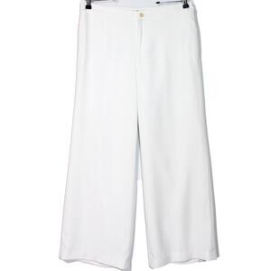 Ralph Lauren White Wide Leg Trouser Pants Size 12P